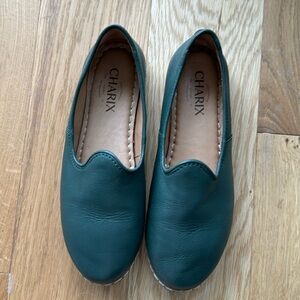 Comfiest Shoes Ever - Charix Hunter Green Slip On Shoes - Size 7. Leather.